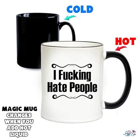 i fucking hate people magic mug funny rude novelty mug uk kitchen and home