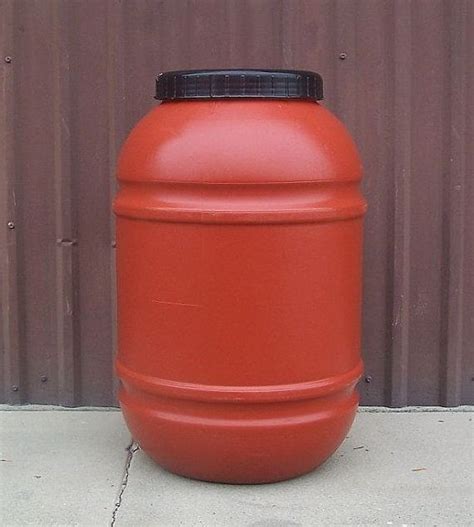 Gallon Screw On Lid Plain Plastic Food Grade Barrel Storage Food