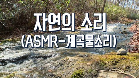 자연의소리 힐링스페셜 쉼계곡물소리 Sounds Of Nature Youtube