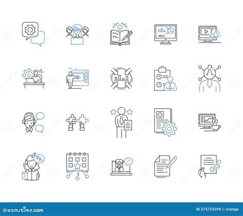 Skill And Ability Line Icons Collection Proficiency Capability