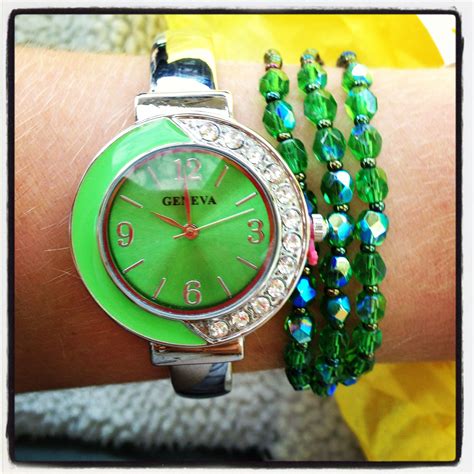 Hospital gift shop will deliver its services with great kindness and professionalism. Lime green watch and bracelet from a hospital gift shop, I ...