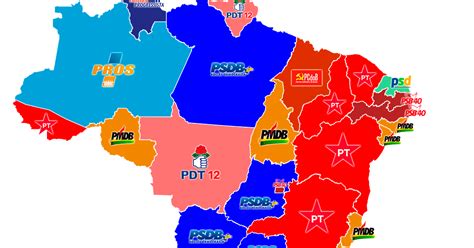 Partidos Do Brasil Mapa De Distribui O Partid Ria Das Elei Es Para