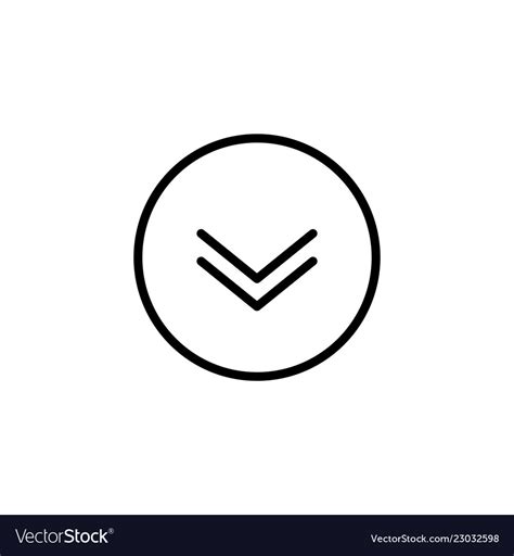 Scroll Down Icon Scrolling Sybmol For Web Design Vector Image