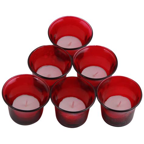 Buy Partyhut® Multicolour Glass Tea Light Candle Holder For Home Decorations Pack Of 12 Online