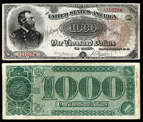 Series 1890 1000 Dollar Treasury Note Nicknamed The Grand Watermelon