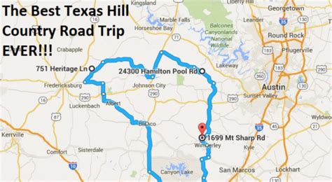 The Ultimate Texas Hill Country Road Trip Texas Hill Country Map