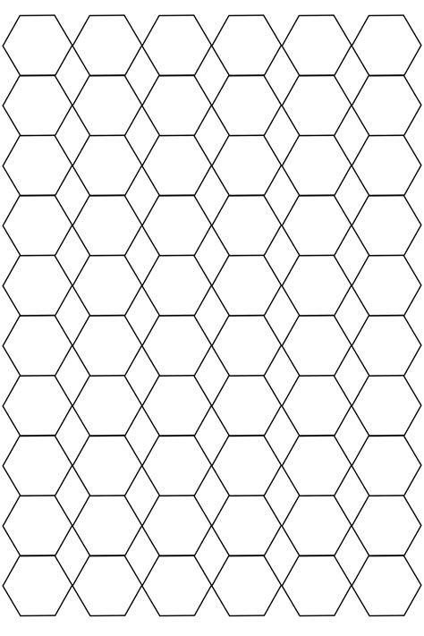 Hexagonal Graph Paper Printable Template In Pdf