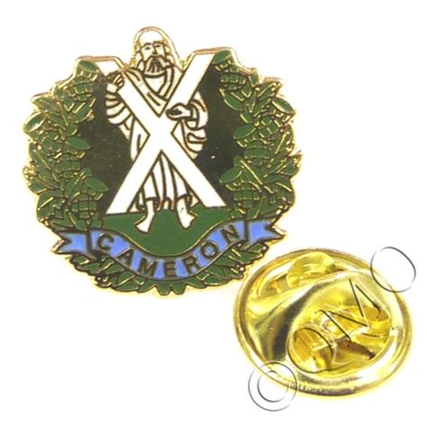 Queens Own Cameron Highlanders Lapel Pin Badge Metal Enamel