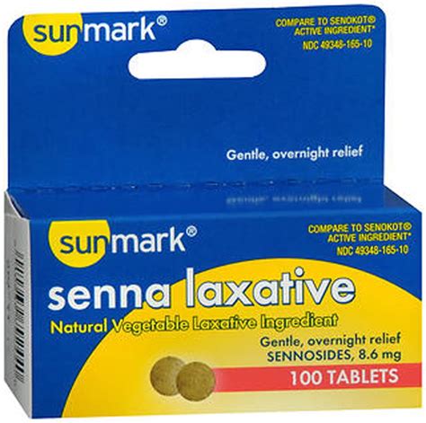 Sunmark Senna Laxative Tablets 100 Ct