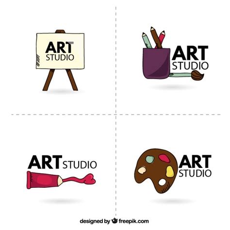 Free Vector Art Studio Logo