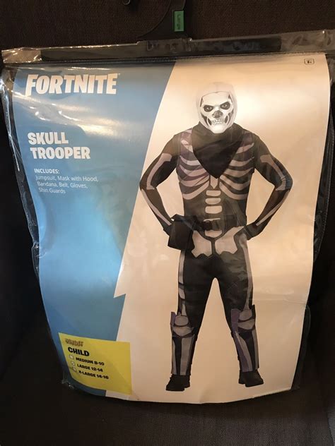 11795 Fortnite Skull Trooper Costume Kids Child Large