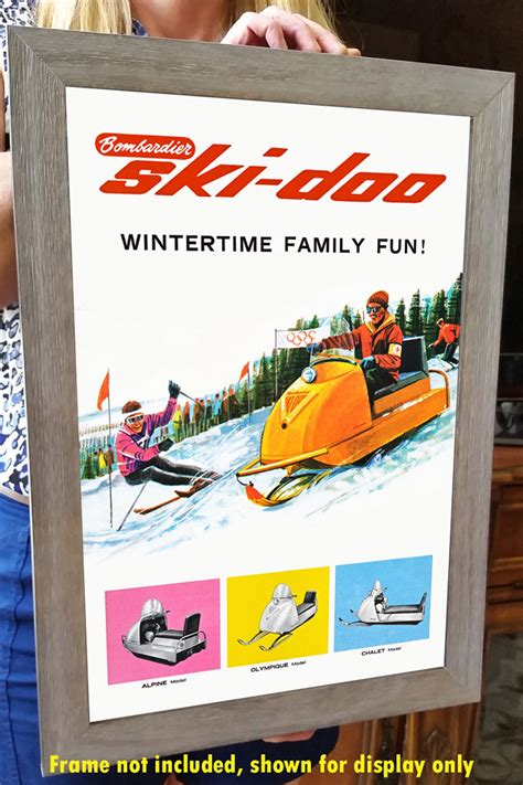 1965 Ski Doo Snowmobile Vintage Advertising Poster Etsy