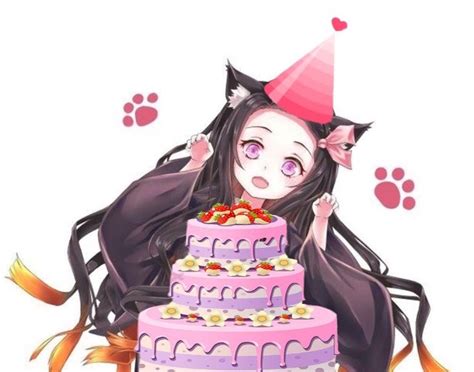 Happy Birthday Nezuko 2812 Kawaii Anime Anime Happy Birthday Anime