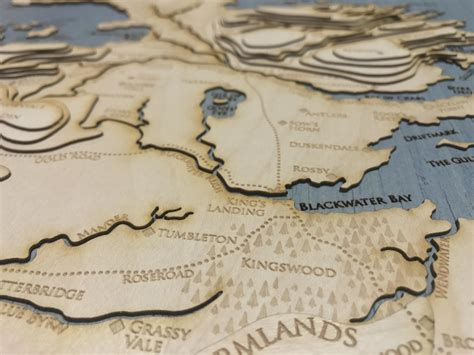Topographic Map Of Westeros Game Of Thrones 12 X Etsy