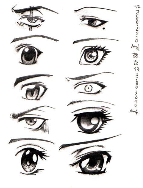 How To Draw Happy Girl Anime Eyes