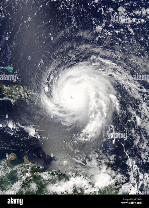 Satellite View Of Hurricane Irma Over The Leeward Islands And Puerto