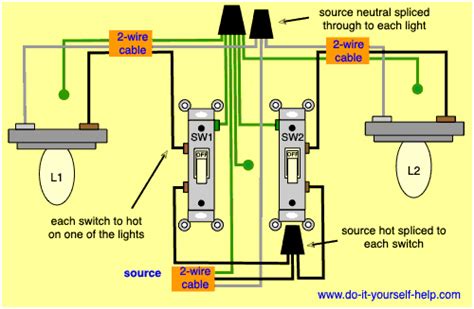 Wiring Two Light Switches From One Power Source Wiring Diagram Two