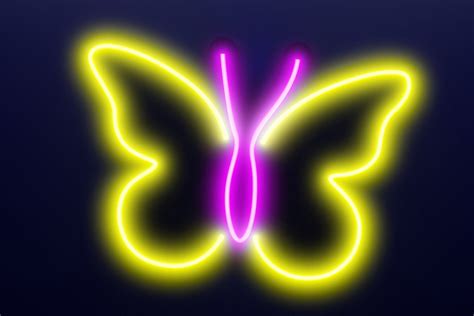 Butterfly Neon Sign Butterfly Neon Sign Pink Butterfly Neon Etsy