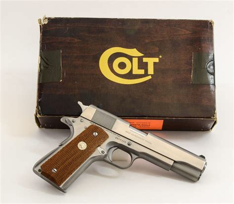 Colt Government 1911 Stainless 45 Pistol Online Gun Auction