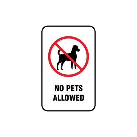 No Pets Allowed Sign Illustration Design No Pets Allowed Poster With