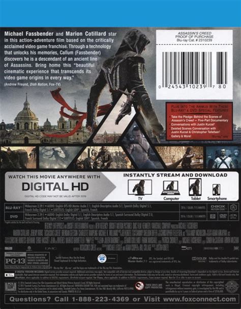Assassins Creed Blu Ray Dvd Ultraviolet Blu Ray 2016 Dvd Empire