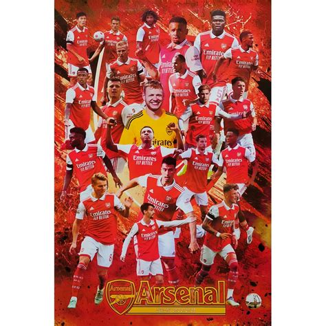 โปสเตอร์ นักฟุตบอล อาร์เซนอล Arsenal 2023 Poster 24”x35” Inch Football