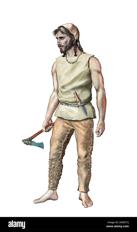 Hombre Del Neolítico Ilustración De Un Hombre Prehistórico Que Viven