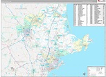 Essex County, MA Wall Map Premium Style by MarketMAPS - MapSales