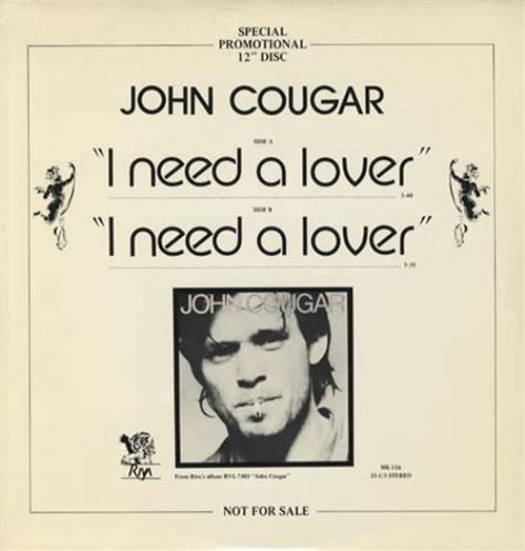 John Cougar Mellencamp I Need A Lover Us Promo Vinyl Single Inch Record Maxi Single