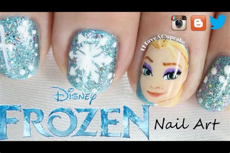 Elsa Nails Frozen Nail Art Frozen Nails Disney Frozen Nails