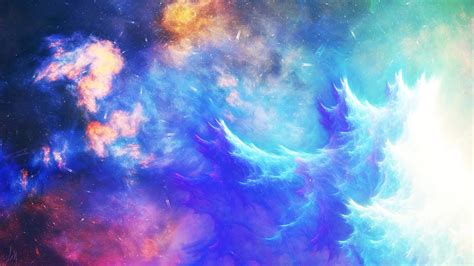 Space Colorful Waves Abstract 4k 36 Wallpaper