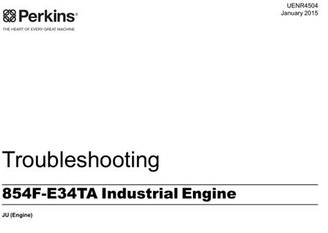 Perkins Engine 845f E34t 854e E34ta 854f E34ta Service Manual For
