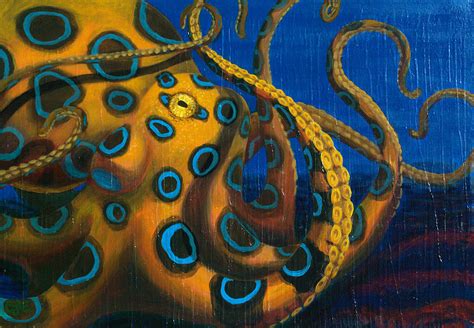 Blue Ringed Octopus Painting By Casey L Carter