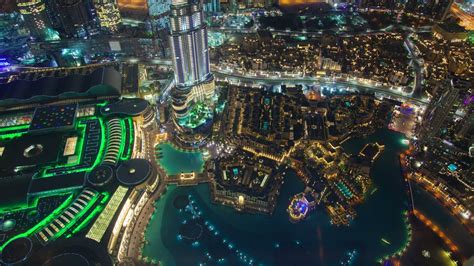 Aerial View Of Dubai Downtown Free Stock Video Mixkit