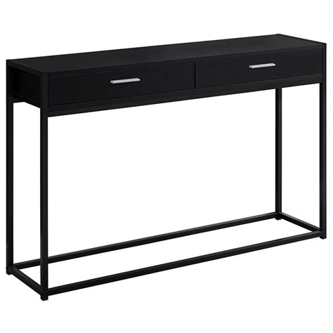 Monarch 2 Drawer Accent Console Table In Black Cymax Business