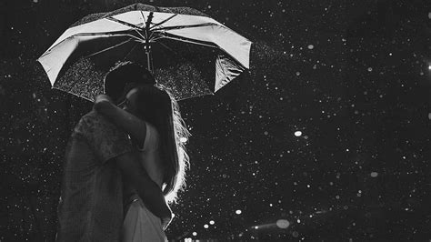 Hug Hugging Couple Love Mood People Men Women Happy Rain Drops Umbrella Rain In Couple Hd