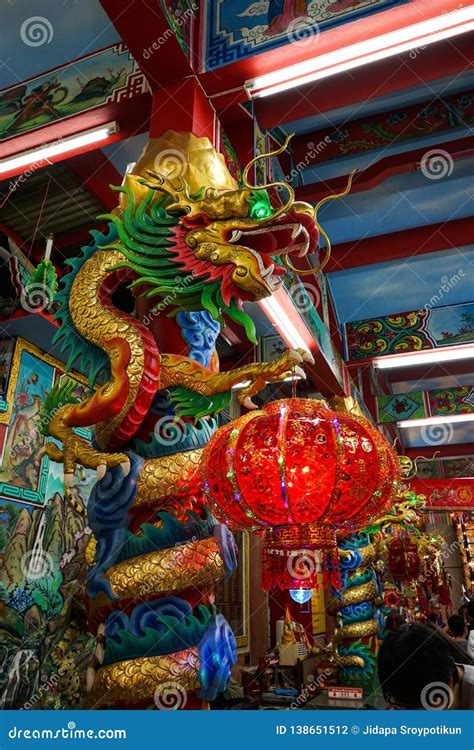 Colorful Dragon In Chinese Temple Editorial Photography Image Of