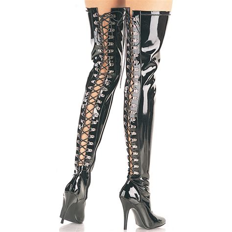 Thigh High Boots Lace Up Back Sitesunimiit