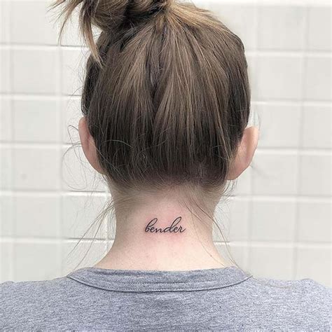 Neck Tattoos For Women Words 35 Splendid Back Of Neck Tattoo Designs