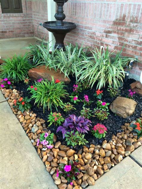 River rock stream bed stair stepping garden stream. Rock Garden Ideas