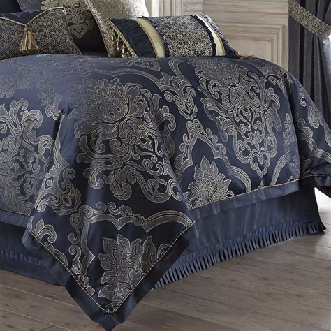 Vaughn Navygold 4 Piece Reversible Comforter Set By Waterford Latest