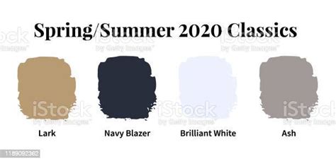 Springsummer 2020 Classics Color Palette Color Swatch Concept Modern