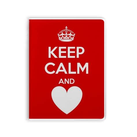 Quote Keep Calm And Love Red Notebook Gum Cover Diary Soft Cover