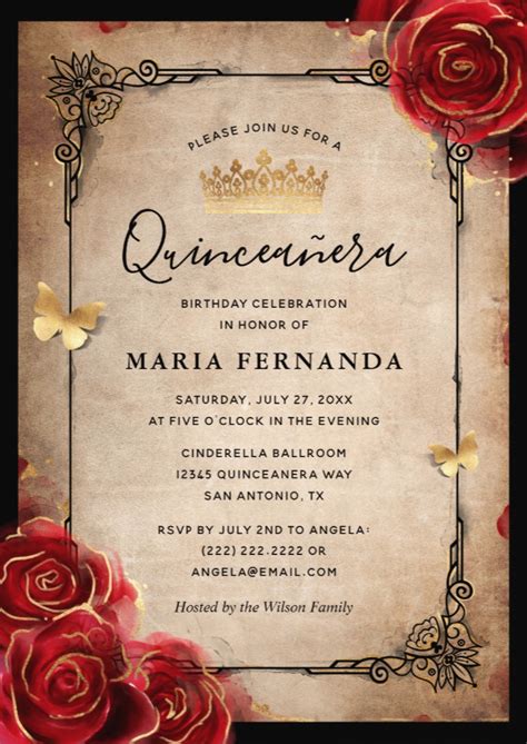 Quinceanera Invite Template