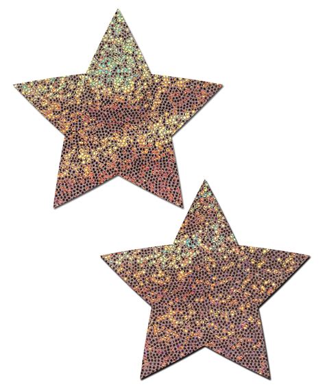 Pasties Rockstar Rose Gold Glitter Stars Nipple Pasties By Etsy