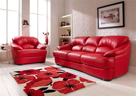 Red Leather Sofa And Loveseat Sofa Living Room Ideas