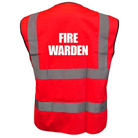 Buy Printed Fire Warden High Visibility Hi Vis Viz Vest Safety