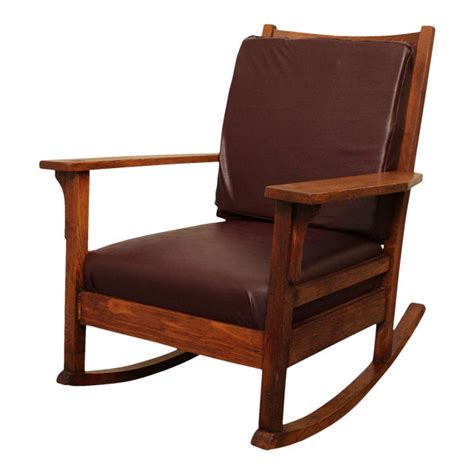 Antique Mission Oak Rocker Rocking Chair Chairish