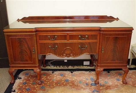 Vintage Chippendale Style Mahogany Sideboard By Edward Hill