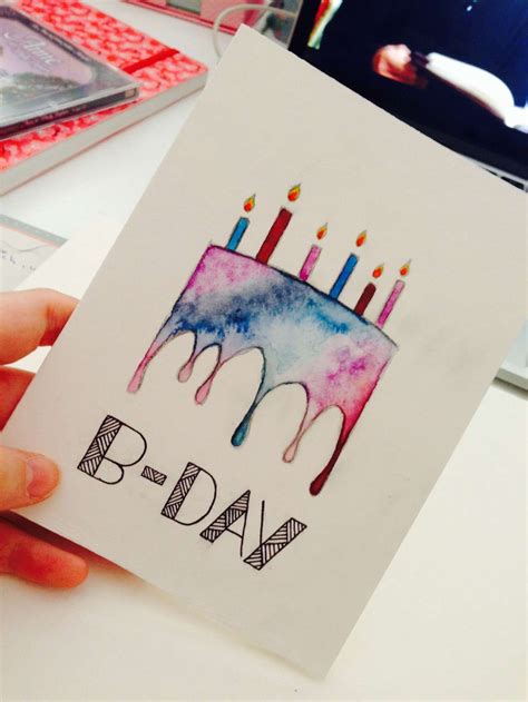 17 Cool Drawings For Birthday Cards Watercolor Birthday Cards Cool